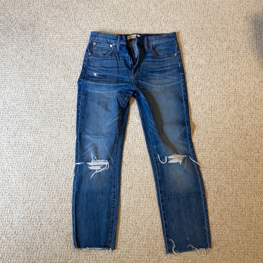 Madewell boyfriend jeans, high rise